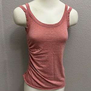 All Saints Split Strap Rouched Tank Top